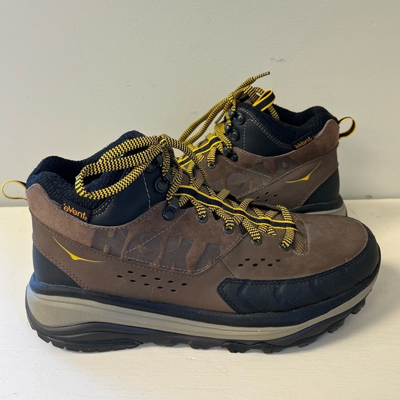HOKA One One Men’s TOR SUMMIT MID WP BROWN / GOLDEN ROD Hiking Trail BOOTS 10.5 - Picture 8 of 12